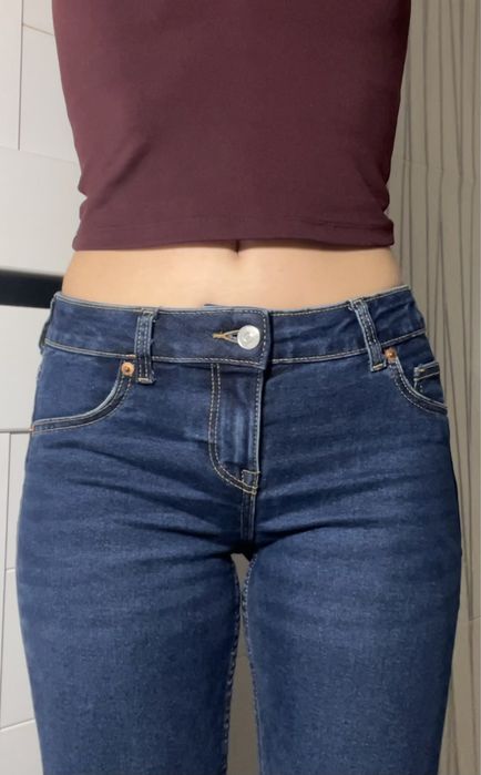 Джинси кльош h&m темно сині