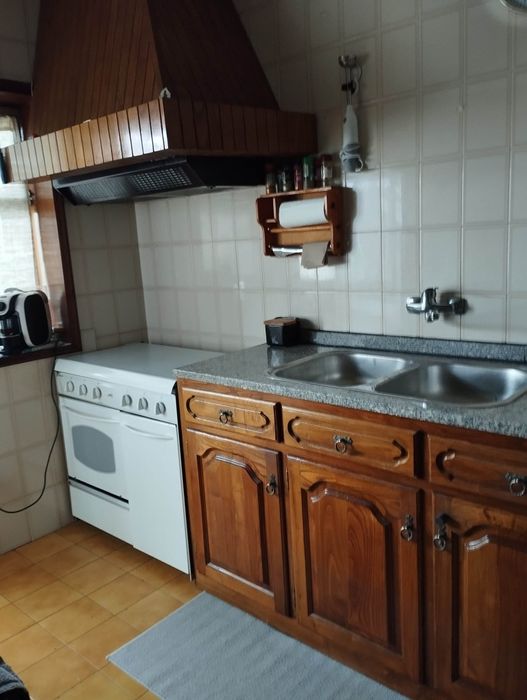 Móveis cozinha madeira maciça c/mármore