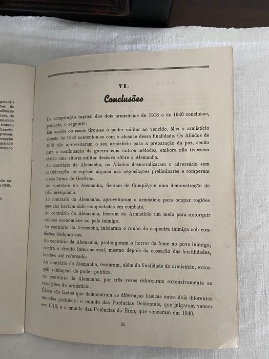 Publicação sobre os Armisticios de 1918 e 1940
