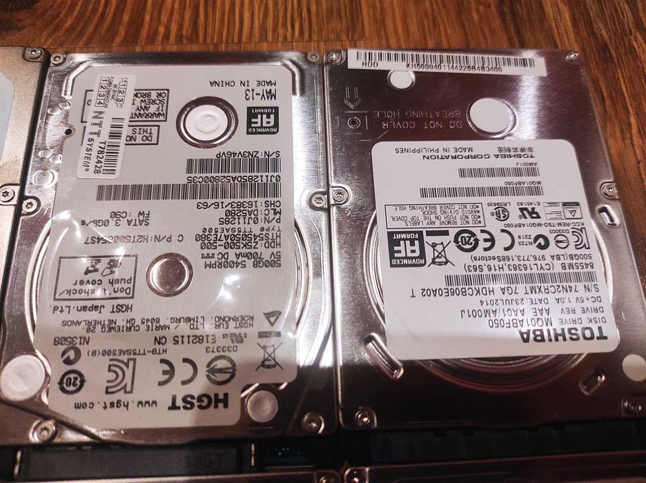 Dyski dysk pakiet 500GB HDD 8 sztuk różne, sprawne.