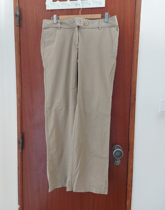 Calças mulher bege