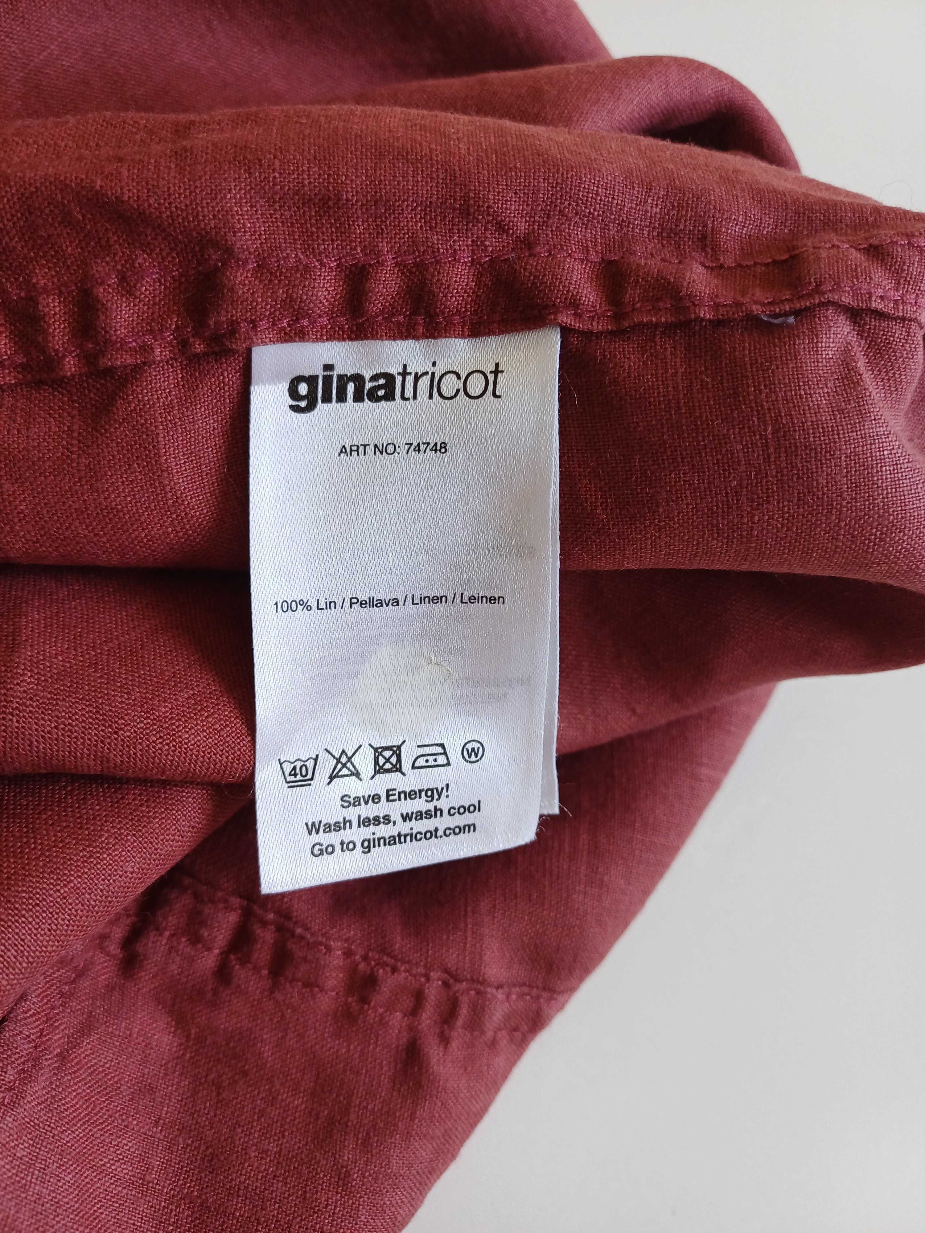 Lniana koszula damska Gina Tricot rozm. 44 L/XL