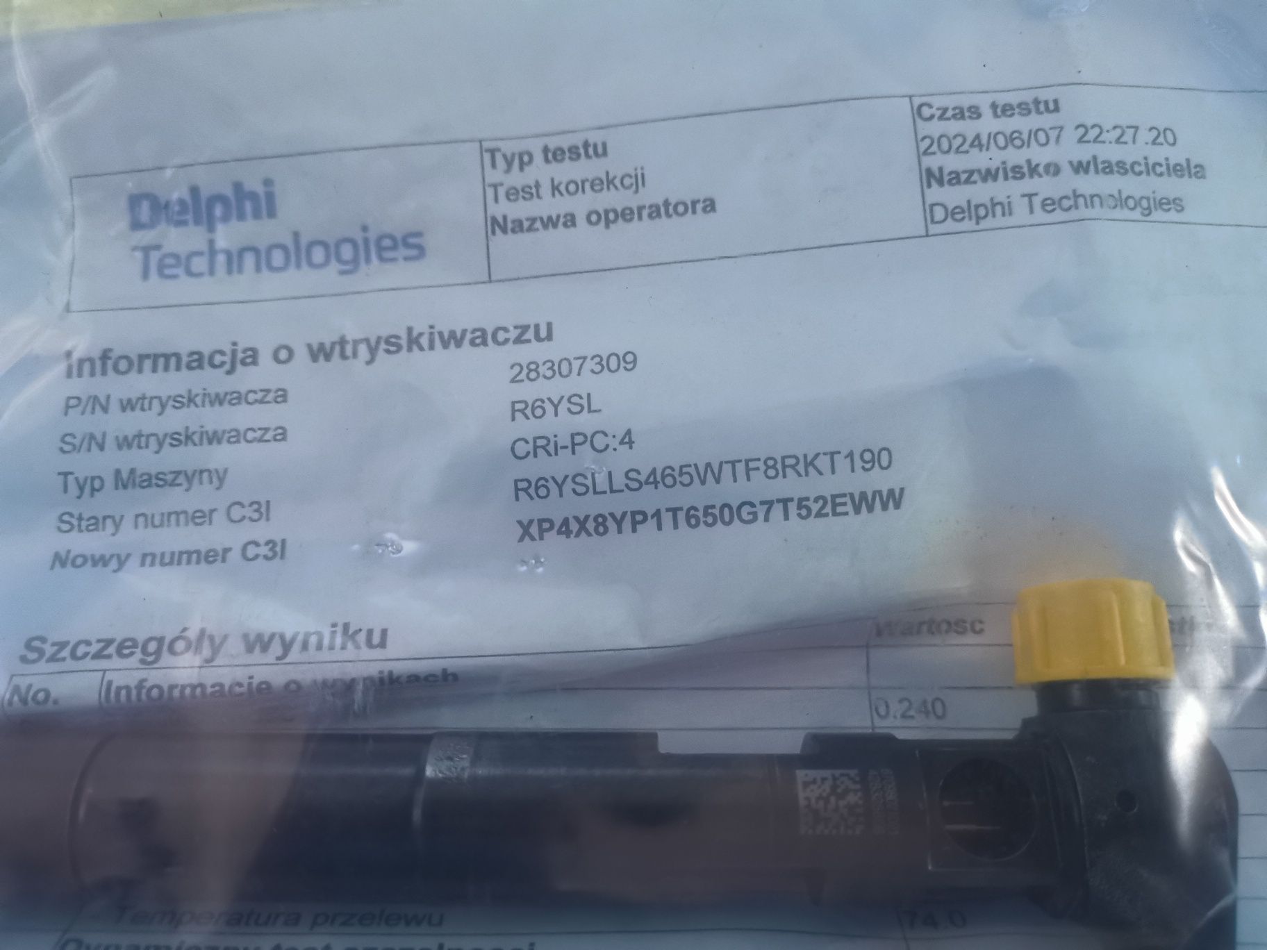 Wtryskiwacze delphi mercedes