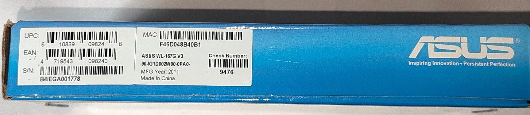 Мережева карта Wireless ASUS WL-167G (v3, 802.11g, 150Mbps