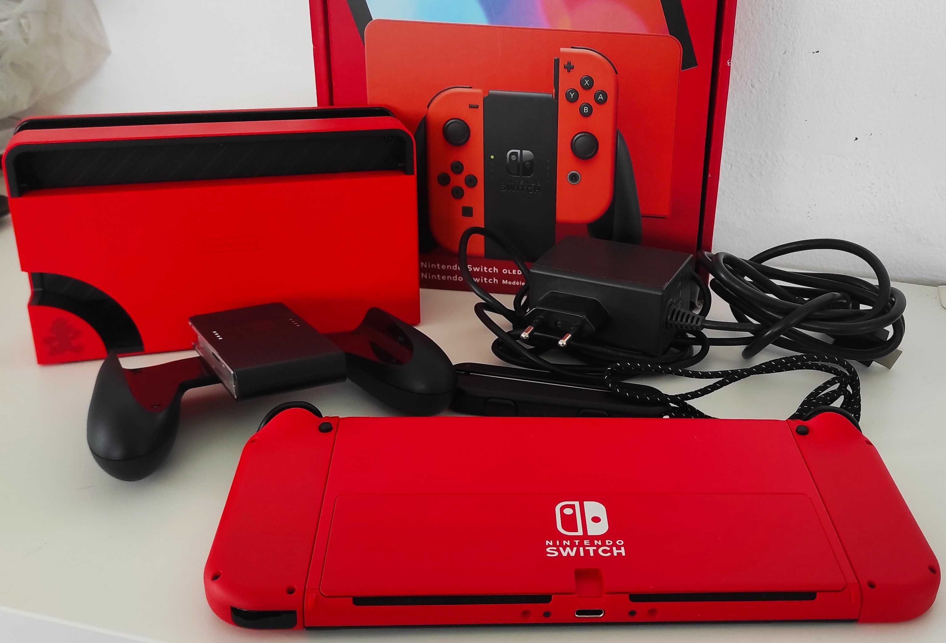 Nintendo Switch Oled - Edição Especial Mario - Desbloqueada CFW -