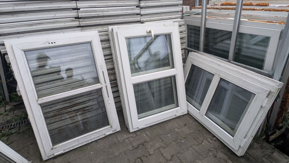 KR HAUS okno 75x108 77x111 108x67 używane białe okna drzwi POZNAŃ