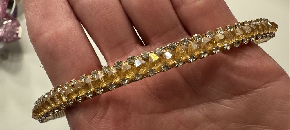 Piękna, nowa opaska z kamieniami Swarovski okazja