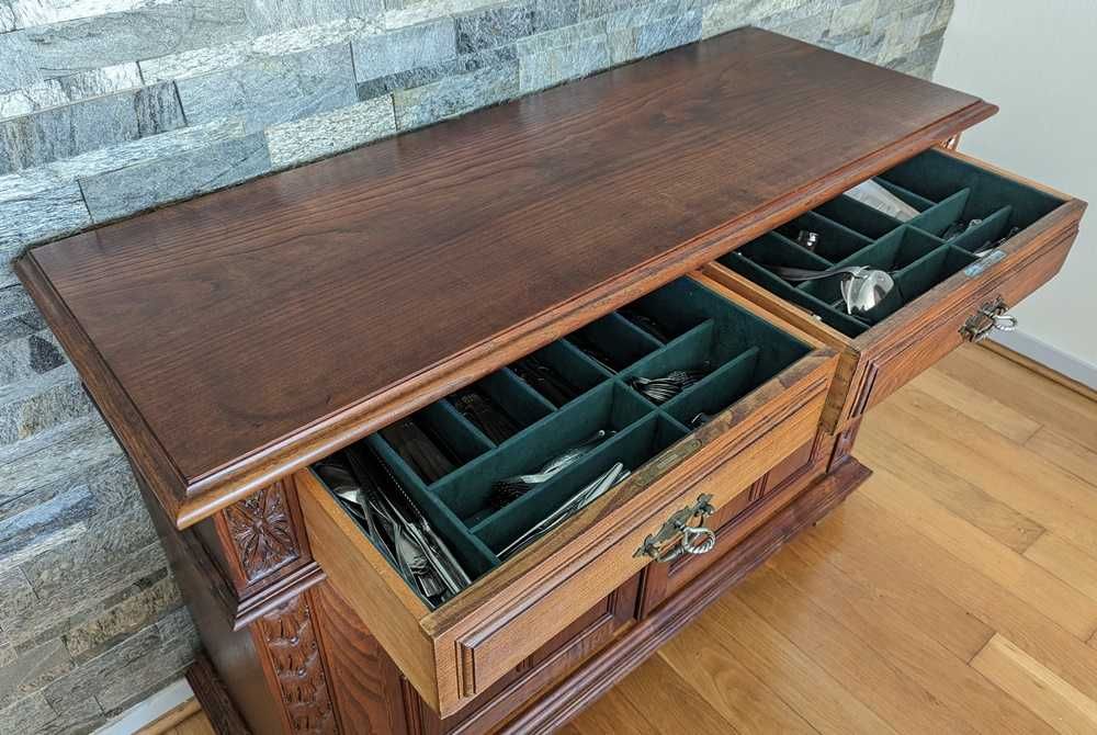 Mobília de sala de jantar em madeira maciça de carvalho!