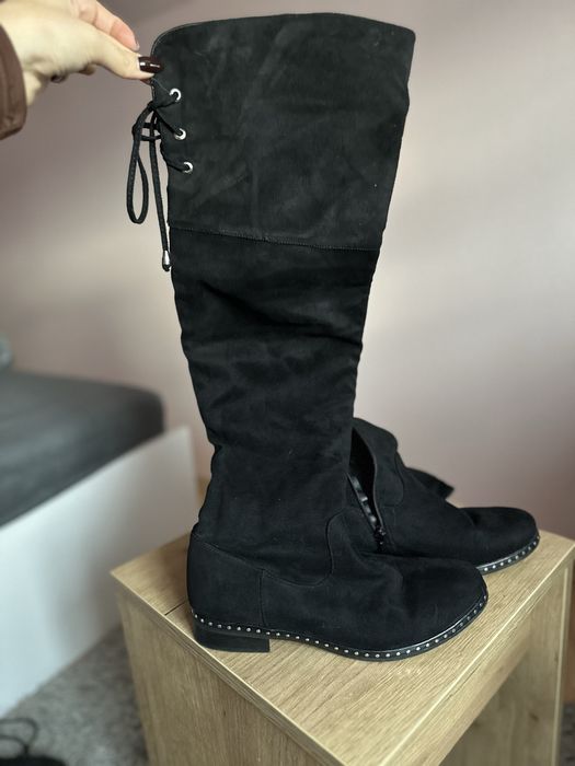 Dlugie wysokie kozaki damskie 37 38