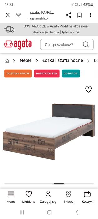 Łóżko młodzieżowe FARGO