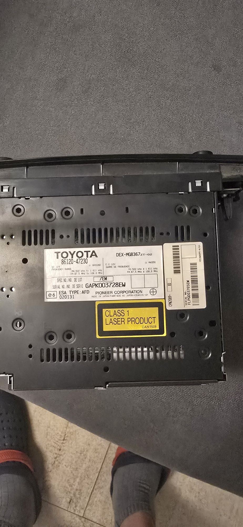 Radio toyota prius 2