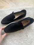 Mokasyny loafersy Loro Piana czarne 42 zamsz