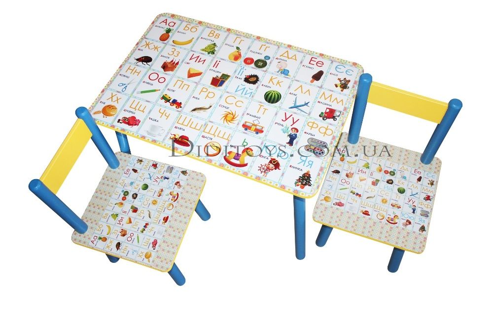 Дитячий столик з 1 стільцем. Вибір малюнку та розміру. Від виробника