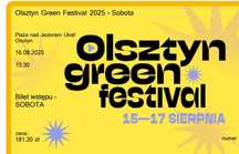 Dwa bilety na sobotę 16.08 na Olsztyn Green Festival