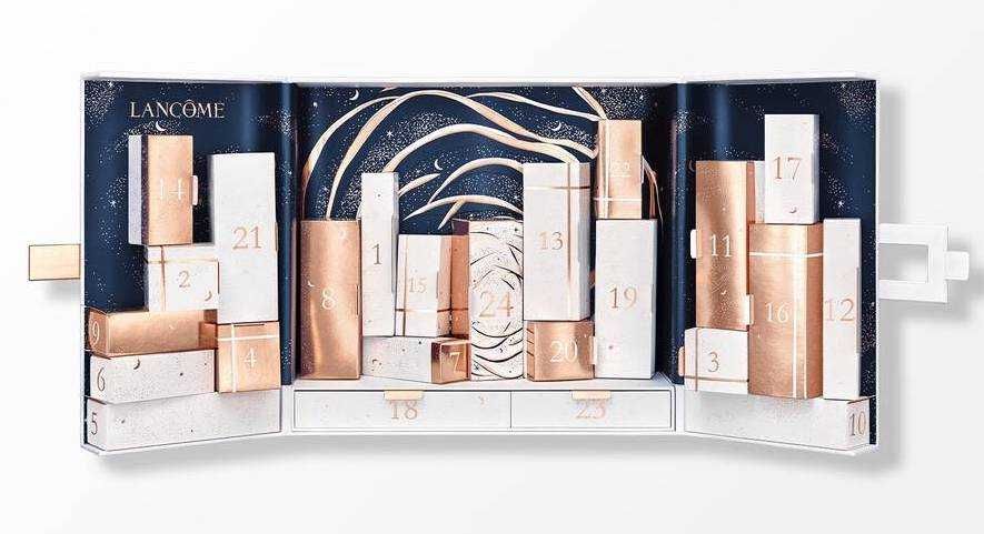 Kuferek toaletka szafka kosmetyczka kalendarz Lancome DIY