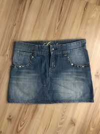 Mini jeans spódniczka jeansowa xs 34 denim