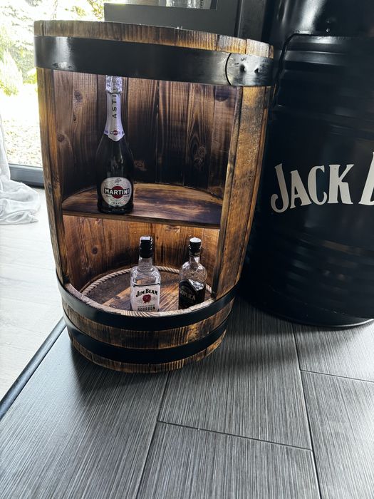 Prezent Barek z beczki drewnianej loft bar szafka