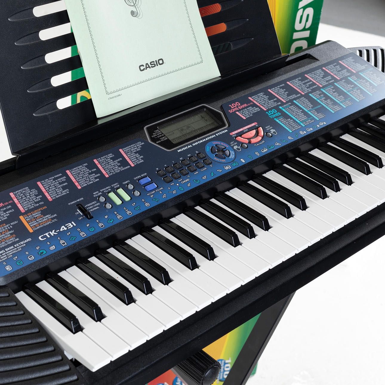 Keyboard Casio z funkcją klawiatury sterującej MIDI statyw