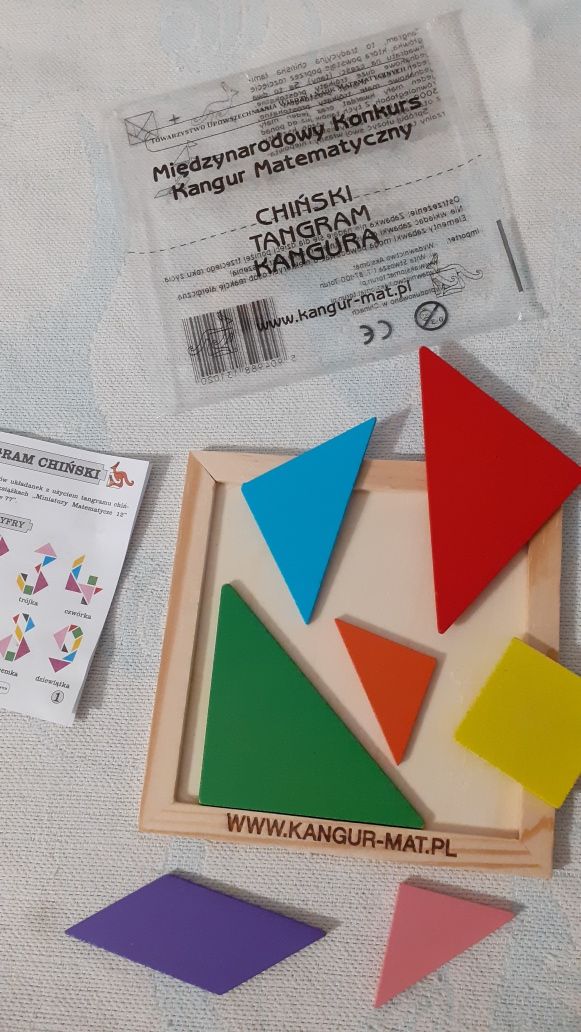 Hit! Chiński tangram kangur matematyczny zabawka drewniana konkurs