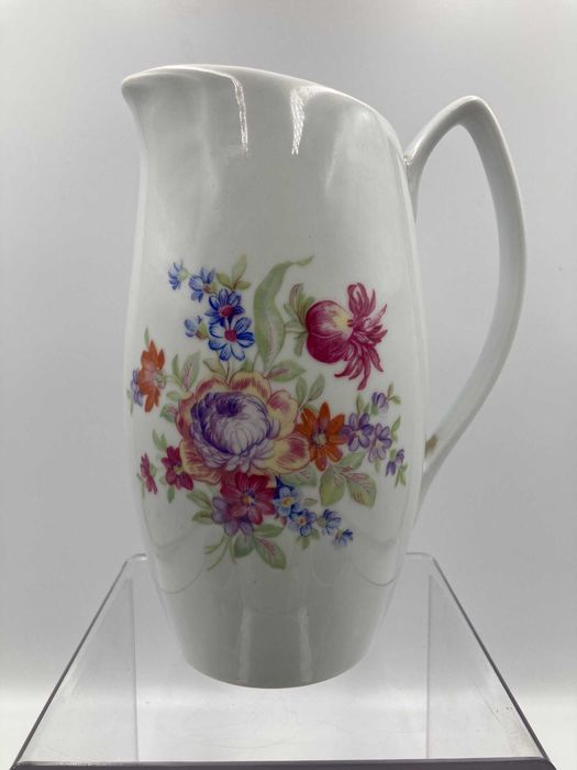 Zestaw porcelana Chodzież, mlecznik + 6 szklanek ALDONA