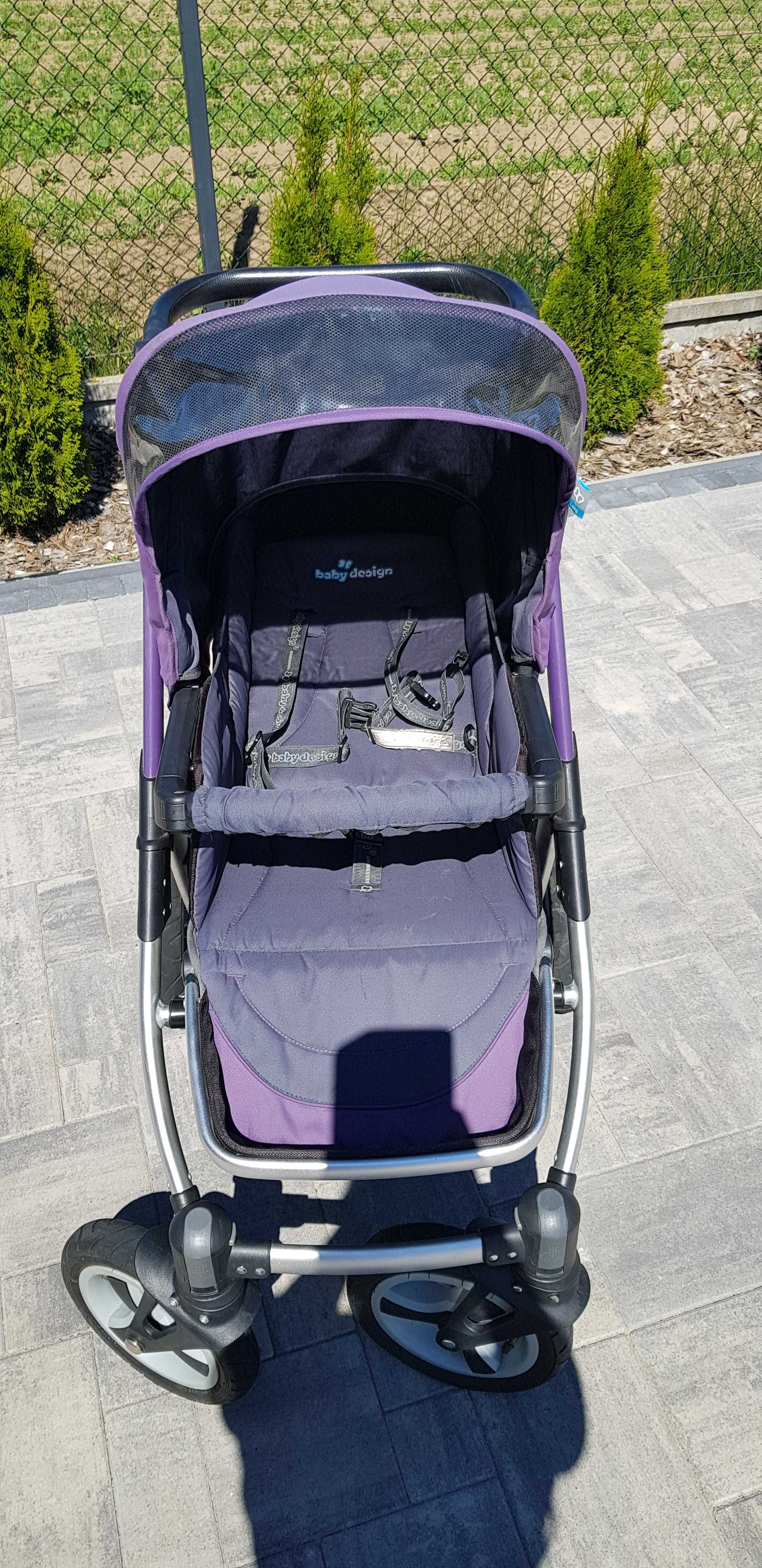 Wózek dziecięcy Baby Design Lupo  Fioletowy 3w1