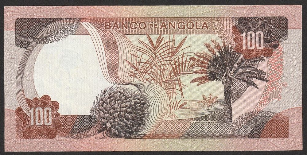 Angola 100 escudos 1972 - Carmona - stan bankowy UNC