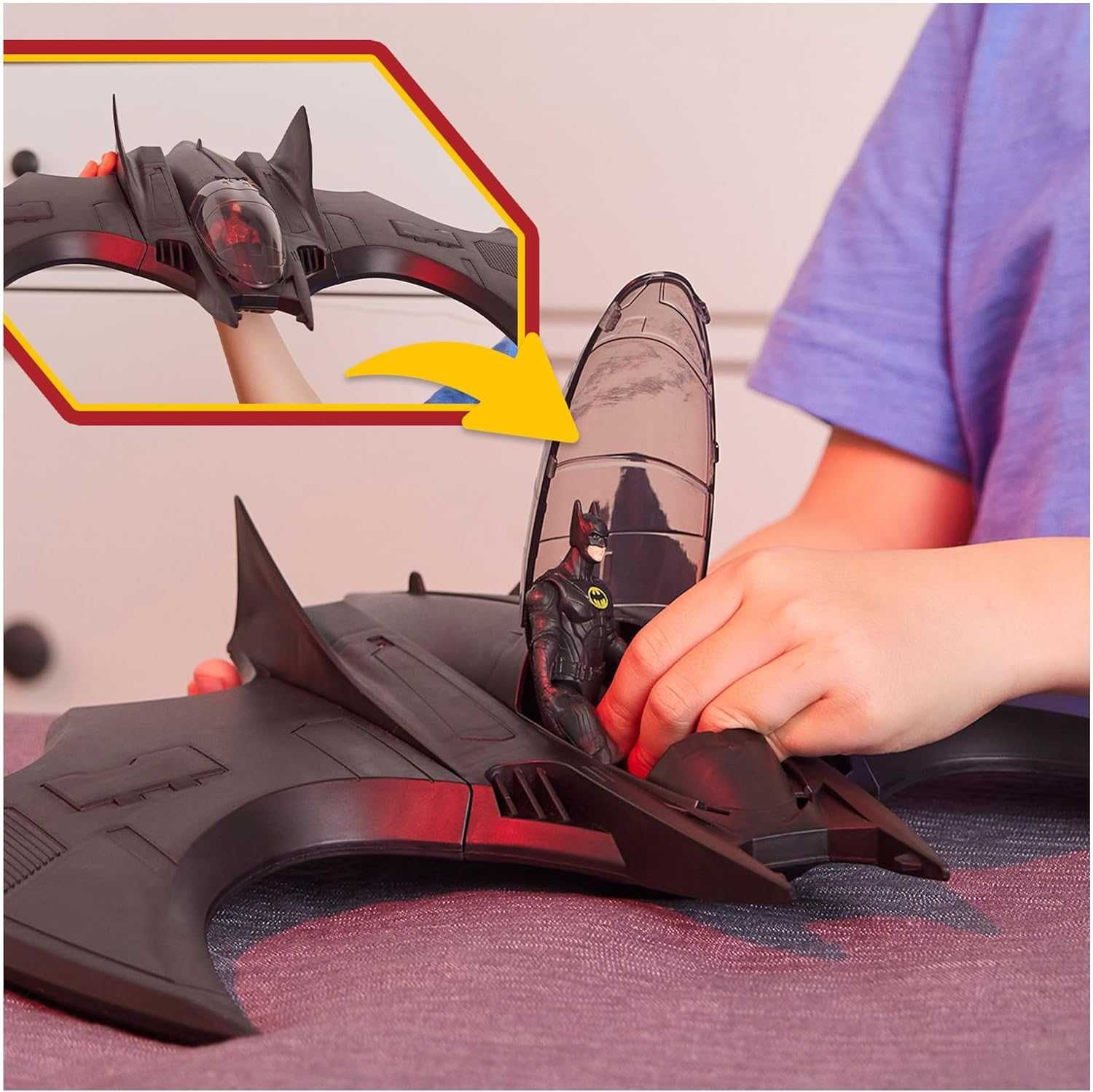 Бетлітак з фігурками Бетмена та Флеша Оригінал The Flash Batwing Set