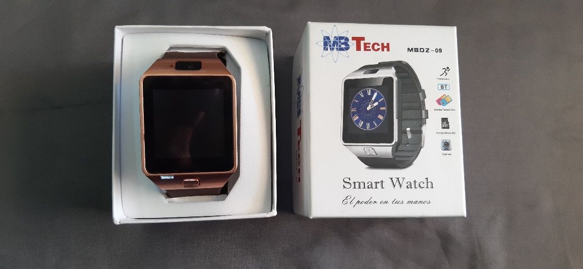 Smart watch bronze e castanho