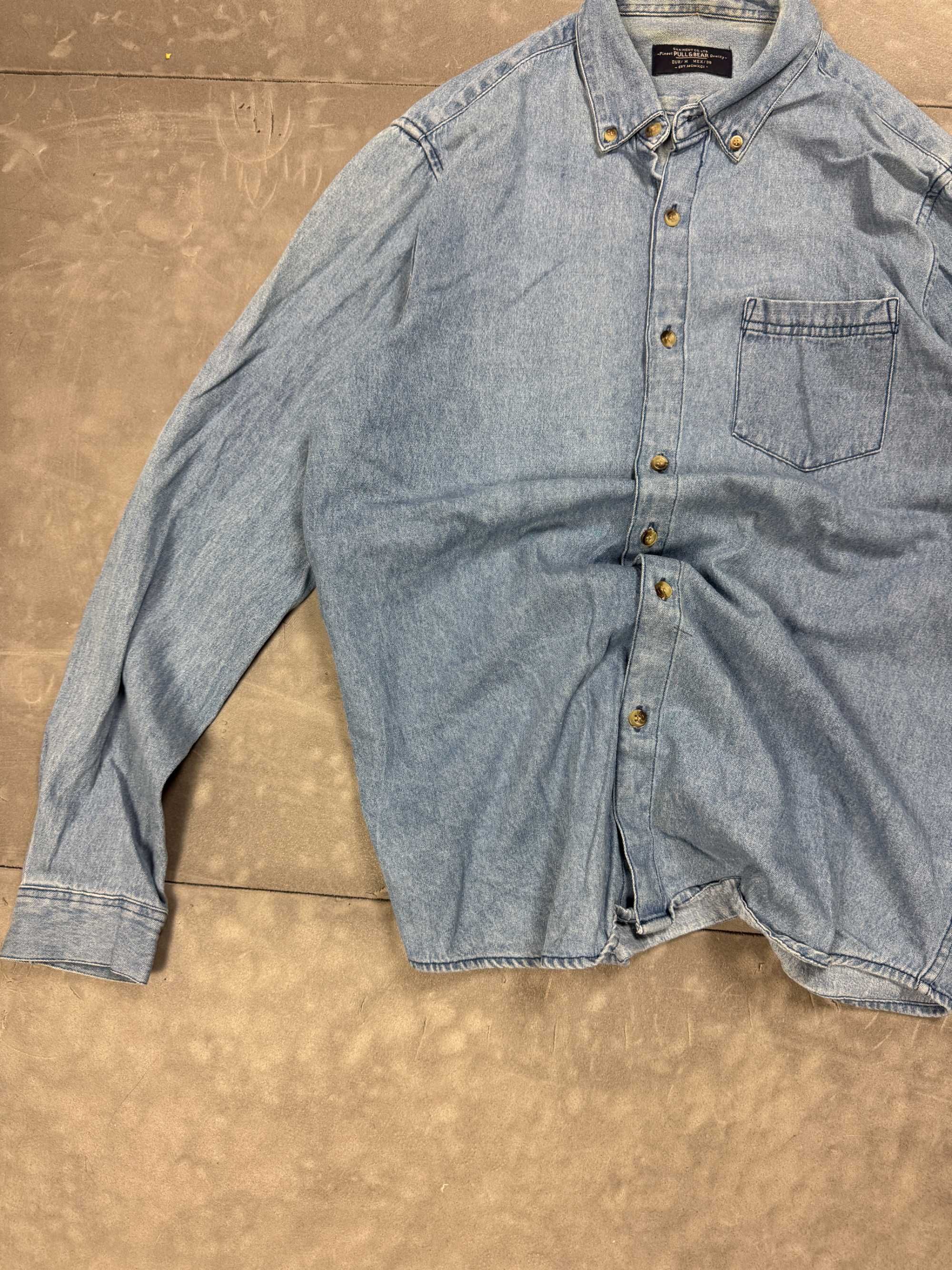Pull & Bear niebieska jeansowa koszula denim y2k (M/L) streetwear 90s
