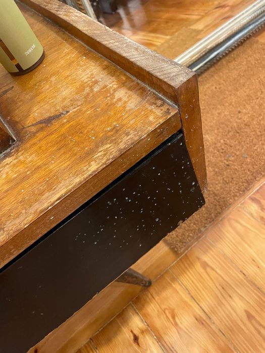 Conjunto móveis vintage madeira maciça