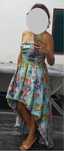 Vestido Etxart & Panno caicai com cauda padrão floral
