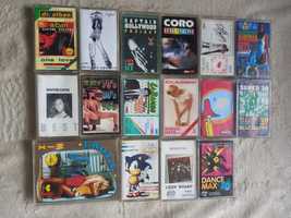 Zestaw 17 kaset disco,dance,latino z lat 80-90 w super stanie