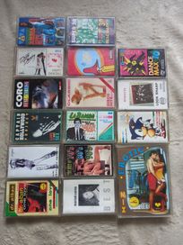 Zestaw 17 kaset disco,dance,latino z lat 80-90 w super stanie