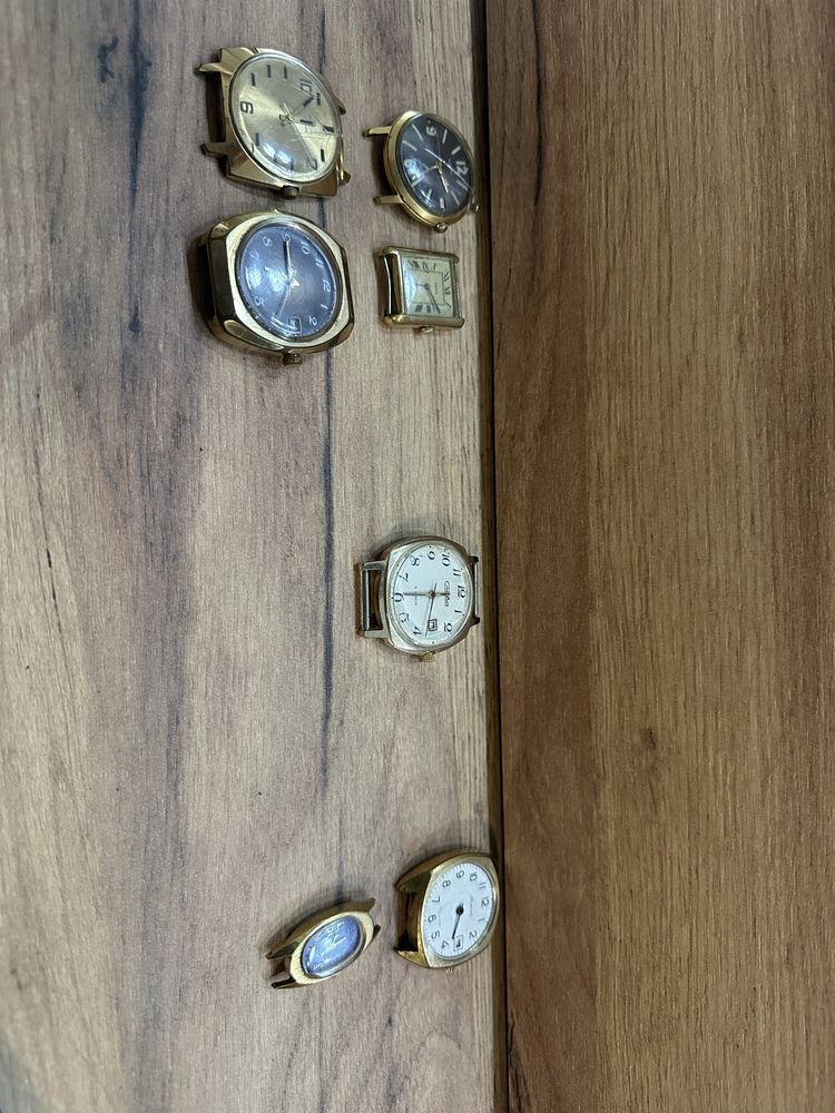 7 x zegarek pozałacany w tym poljot automatic Vostock slava , rakieta