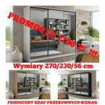 Szafa przesuwna 270x230x56 3xlustro  4xszuflada