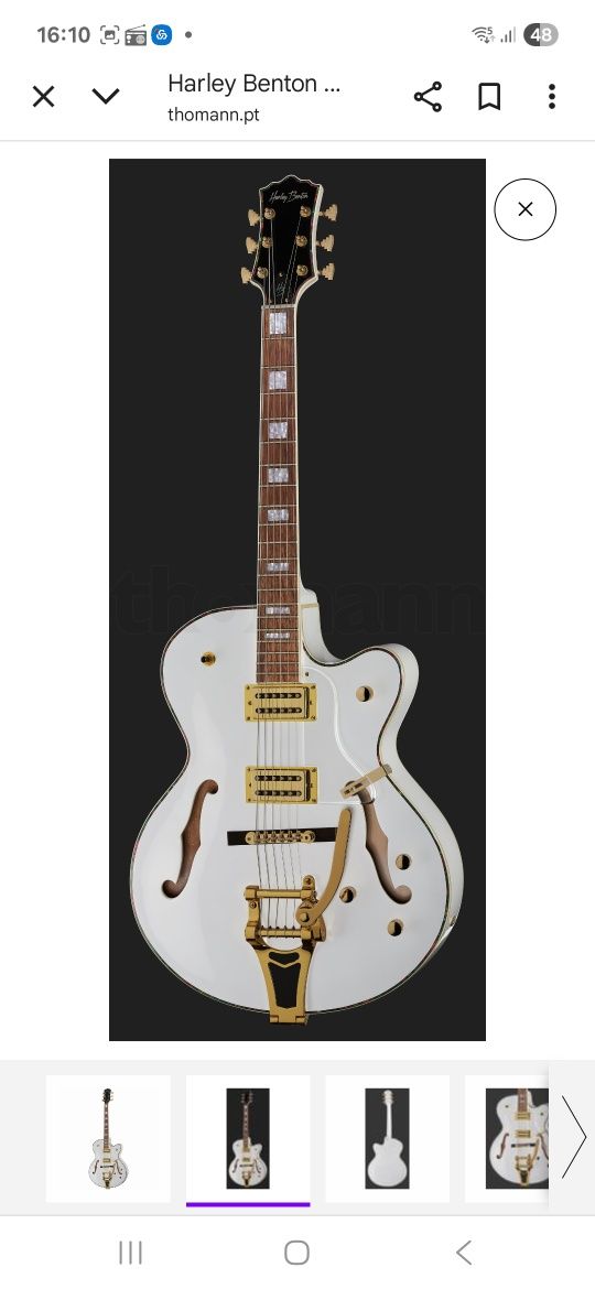 Guitarra Eléctrica Harley Benton Hollow Body Big Tone V
