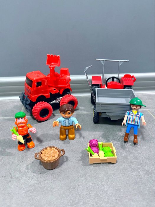 Игровой, детский набор Playmobil LEGO (Ферма, трактор); конструктор