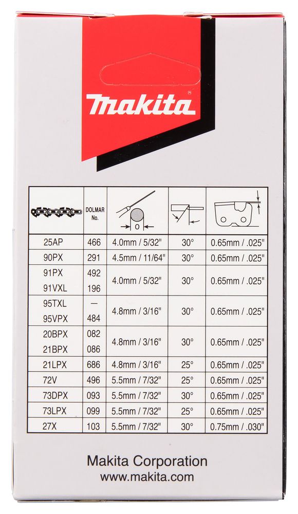 Łańcuch Makita 25Cm 1/4' 60 Ogniw 1.3Mm Model 191G96-5