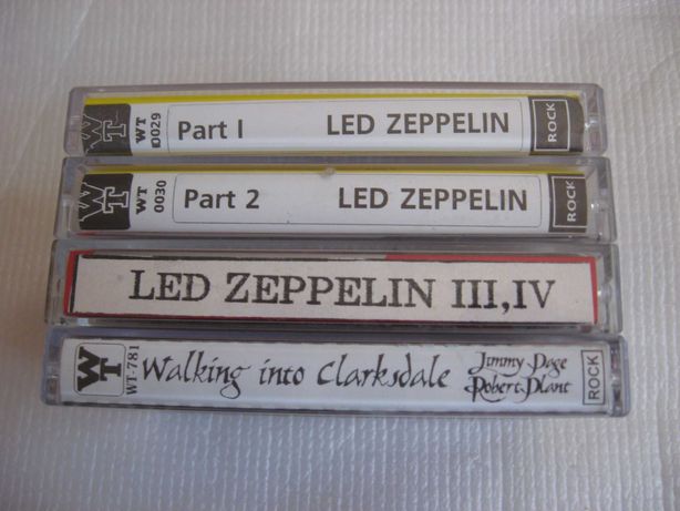 Led Zeppelin I,II,III,IV. Page&Plant "Walking into Clarksdale". Касети