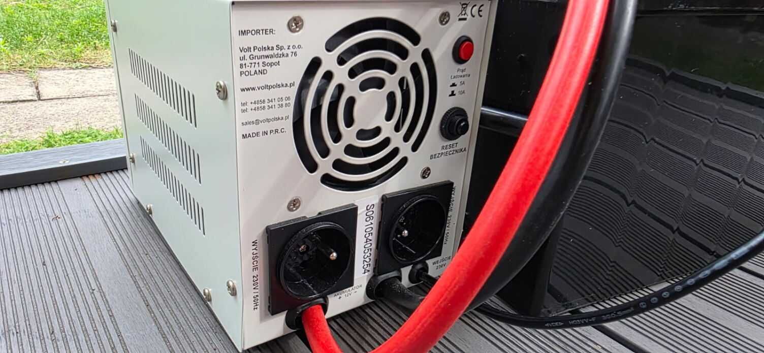 Zasilacz awaryjny sinusPRO 800 E 12V Piec CO, UPS, Aku 2 x AGM 100AH