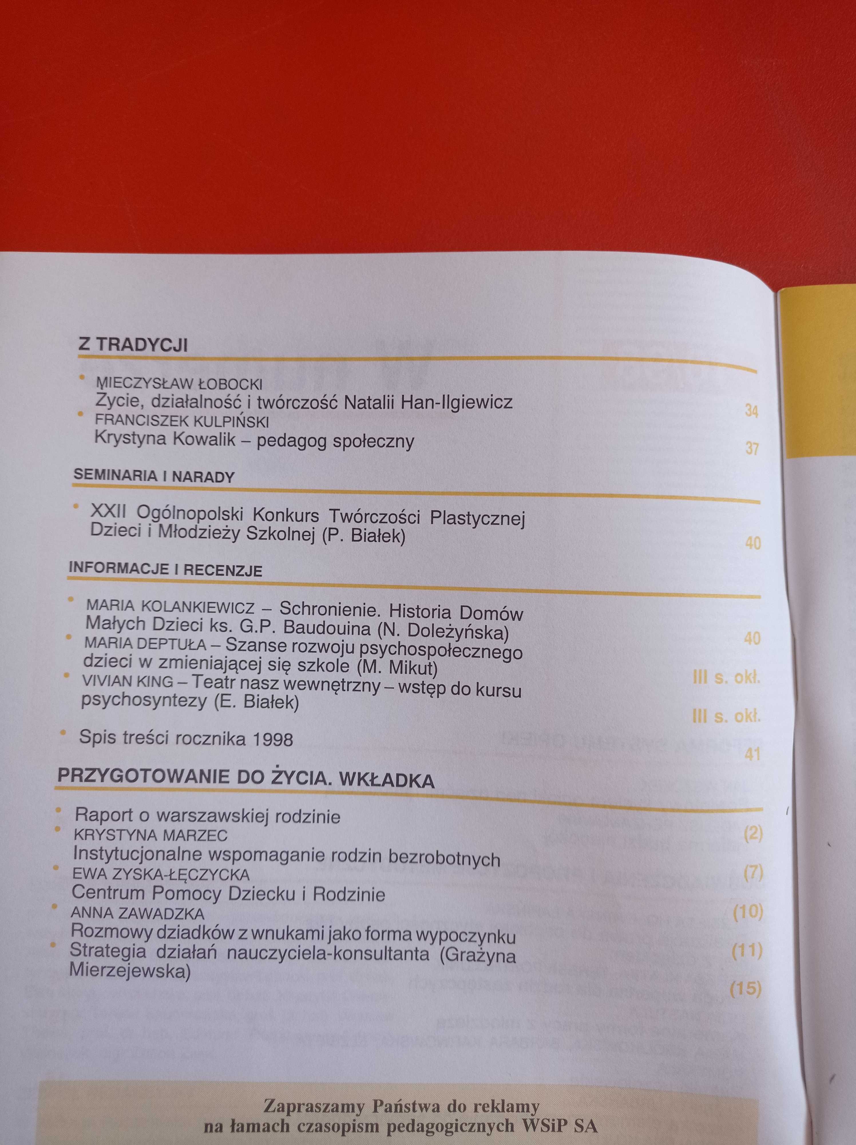 Problemy opiekuńczo-wychowawcze, nr 10/1998, grudzień 1998