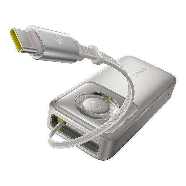 Powerbank Baseus Free2Pull 20000mAh 65W ze zwijanym kablem USB-C - sza