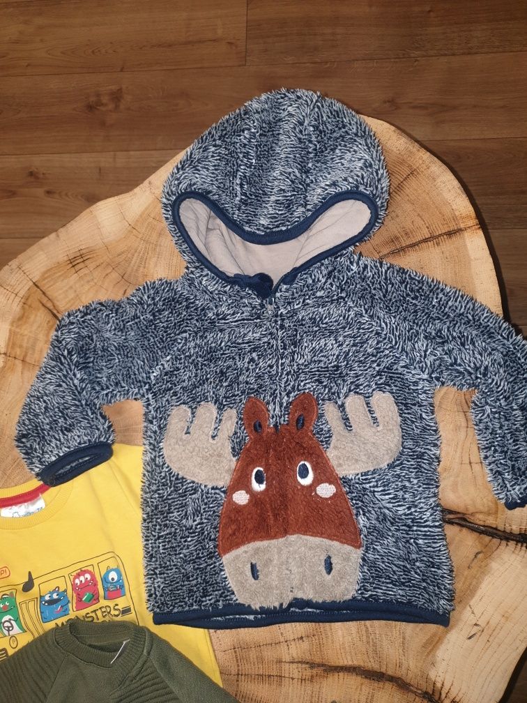 Bluzy swetry  niemowlęce chłopięce 74 cm zestaw 3 sztuki