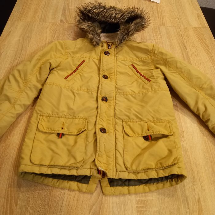 Kurtka zimowa chlopieca z futerkiem 9-10 lat