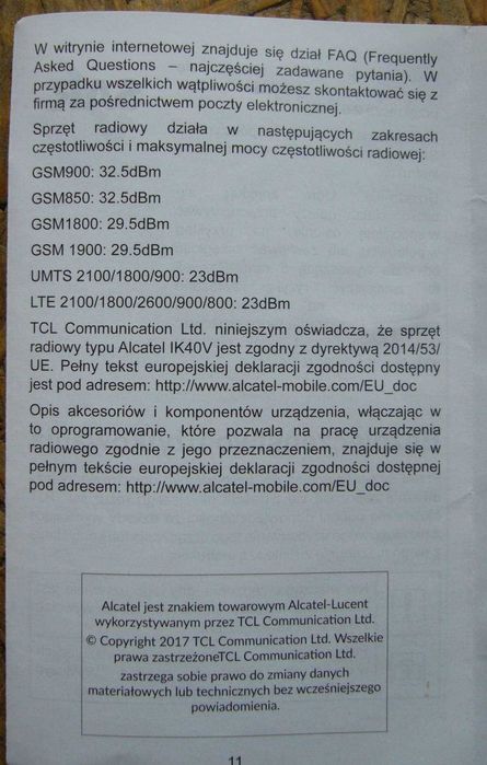 Modem Alcatel Link Key 4G (działa tak sobie)