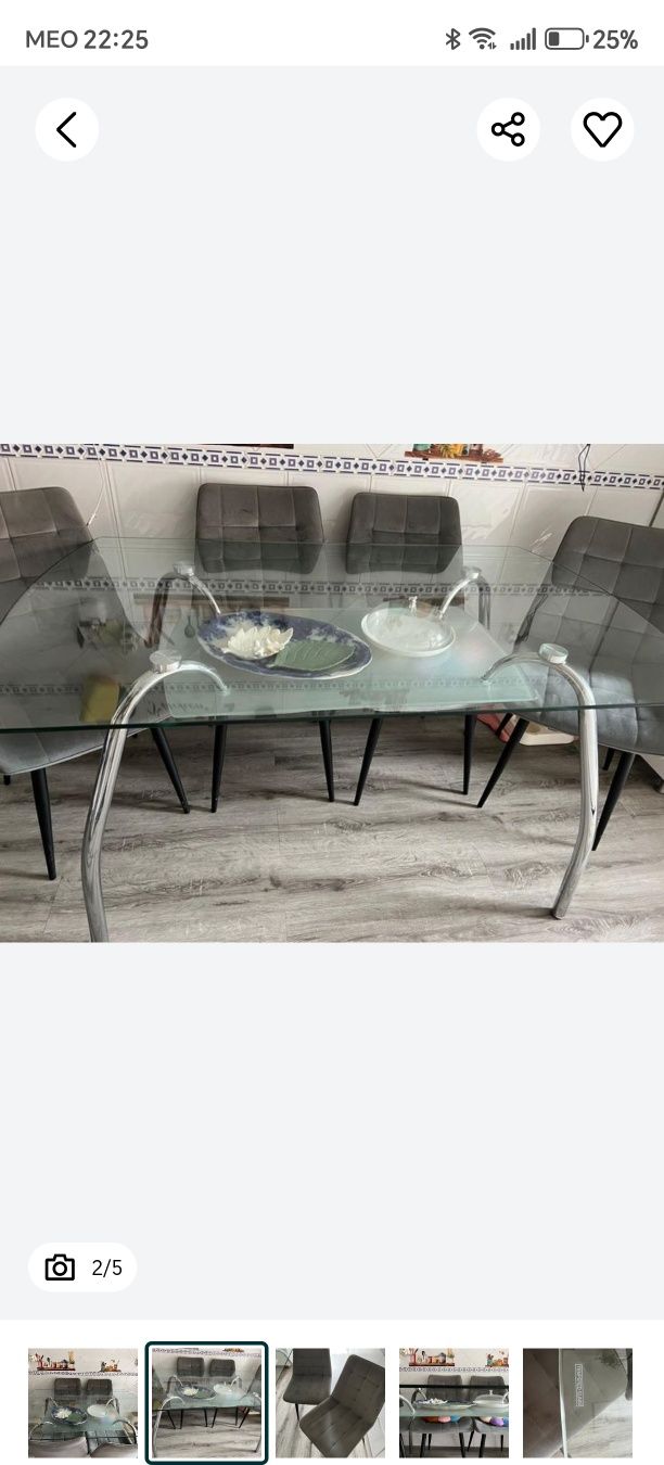 Mesa de vido temperado