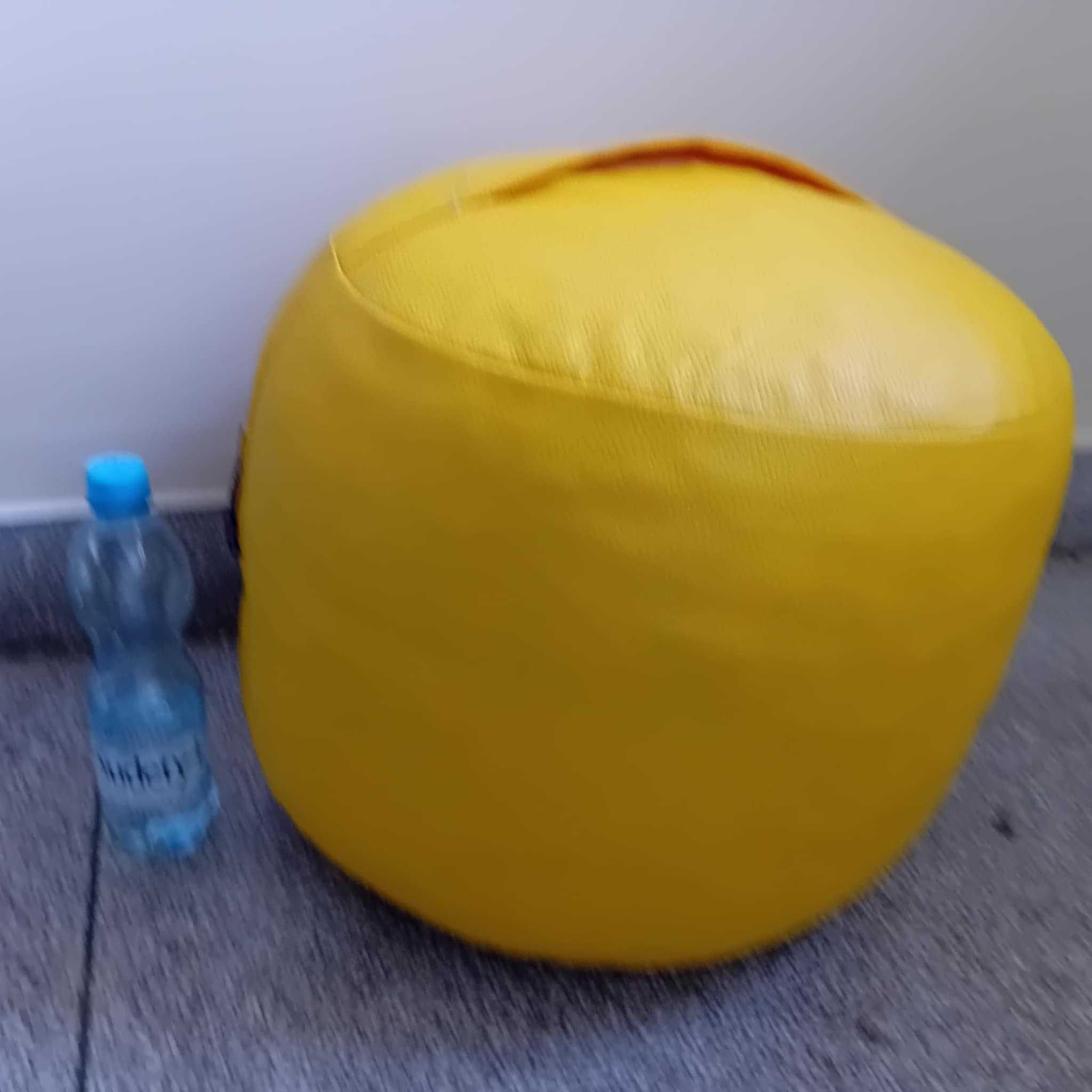 pufa podnóżek  kolo żółty