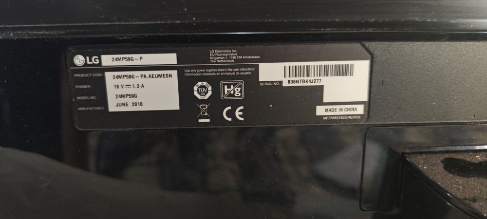 Monitor LG 2a polegadas VGA-HDMI-DP
