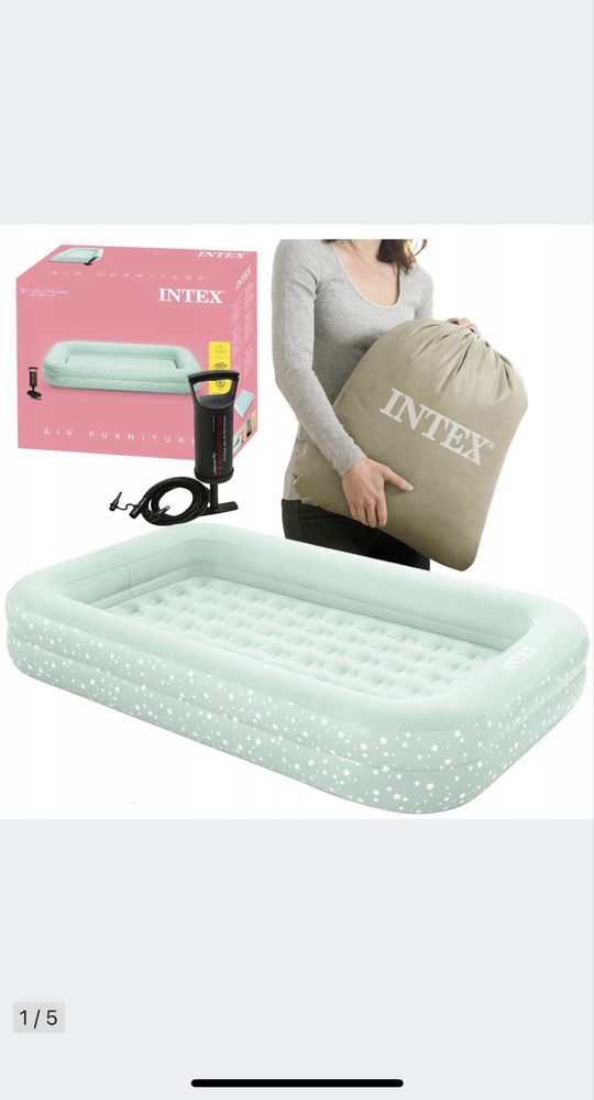 Materac Łóżko dla dziecka dziecięce INTEX 66810 + Pompka + Torba