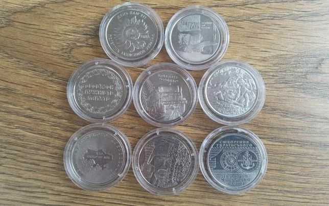 Монеты НБУ 10 грн - Киборги, Добровольцы, ВМ, ВМФ, МК, УБД, ПСЗУ, ДППЗ